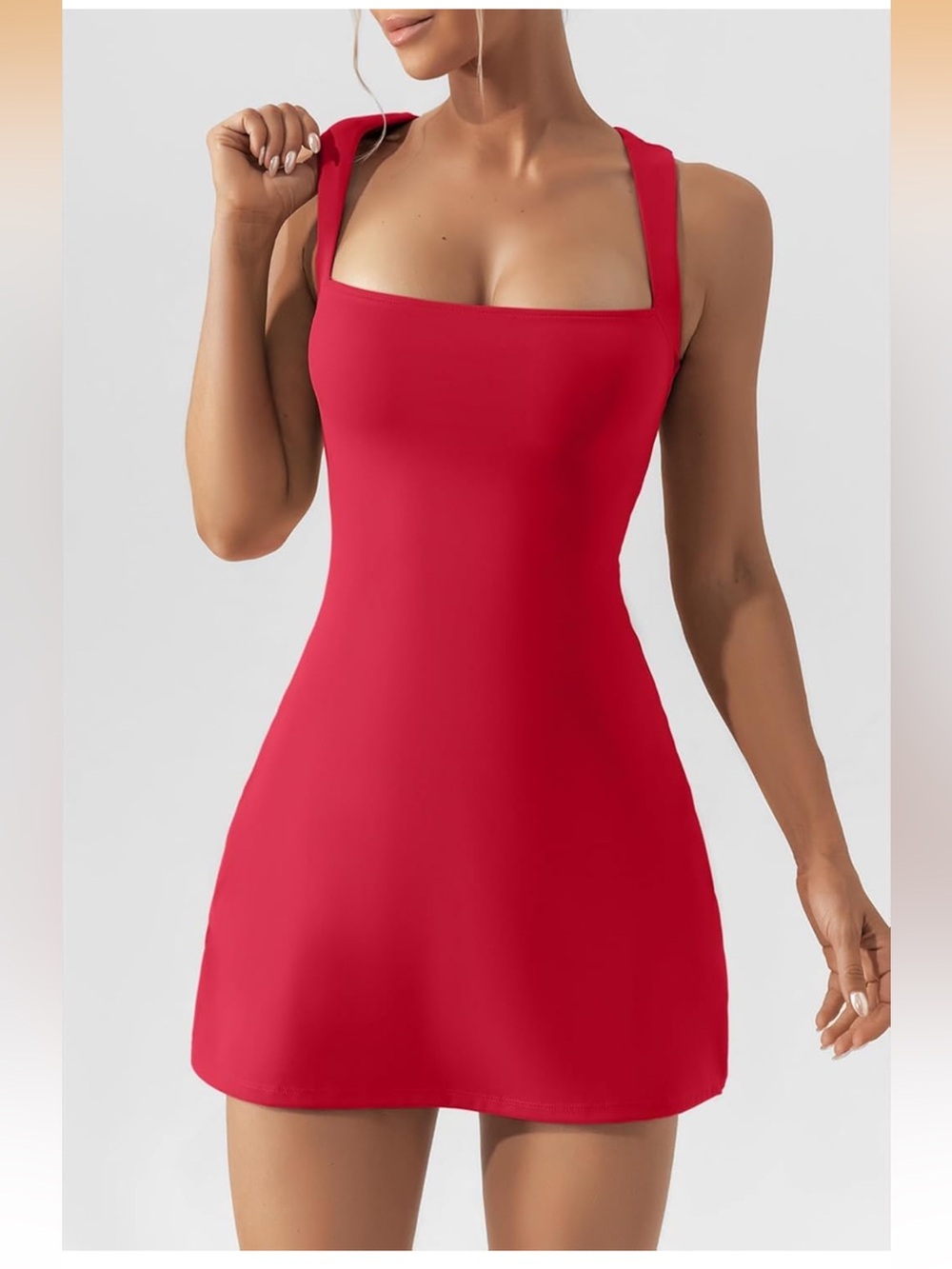 Medium Red Sleeveless Dress